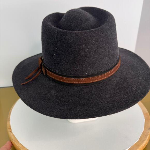 Faustmann Germany Outdoor Charcoal Outstrong Water Repellent Wool Felt Hat Sz L - Picture 3 of 7